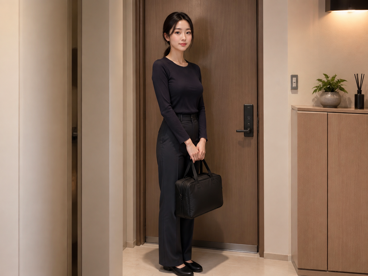 인천 강화군 방문 홈케어 일정을 준비하는 젊은 성인 한국 여성 관리사